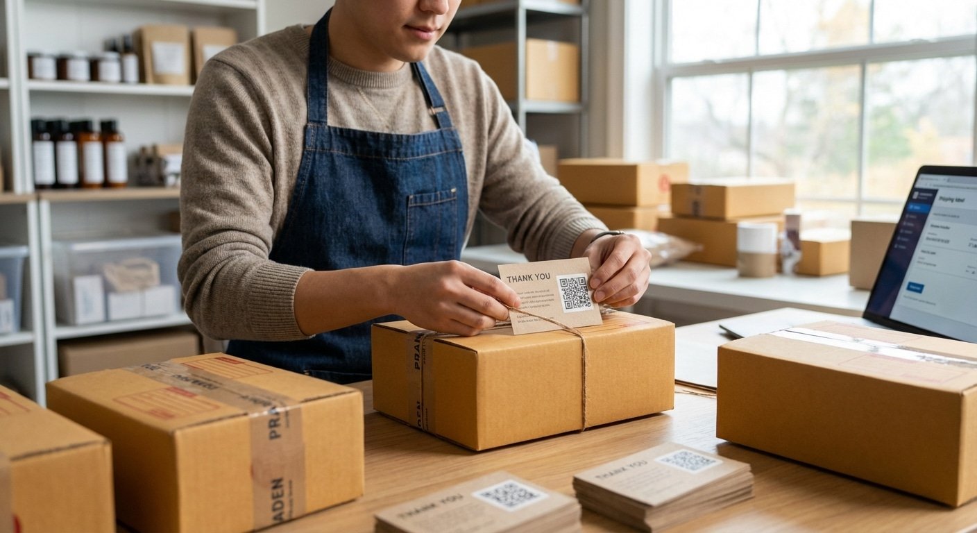 O2O Marketing 2026: ทำการ์ดขอบคุณแนบกล่อง กระตุ้นยอดซื้อซ้ำ - o2o-marketing-thankyou-card-sme