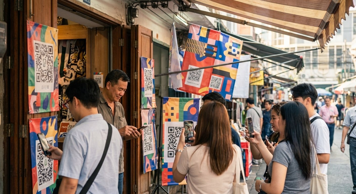 กลยุทธ์ O2O ปี 2026! ดึงคนเข้าเพจด้วยป้ายโฆษณาและไวนิล - o2o-marketing-vinyl-signage-2026