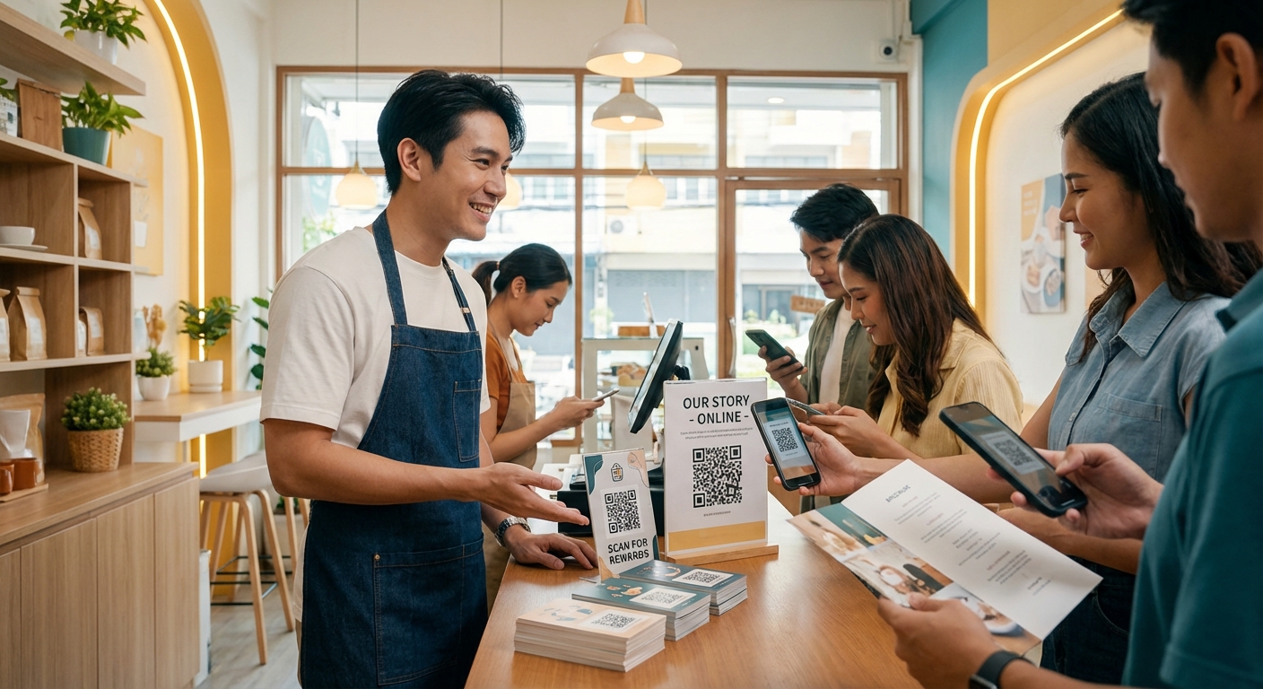 เทคนิค O2O ปี 2026! อัปยอดขายร้านค้าด้วยสื่อสิ่งพิมพ์ - o2o-print-marketing-strategy-2026