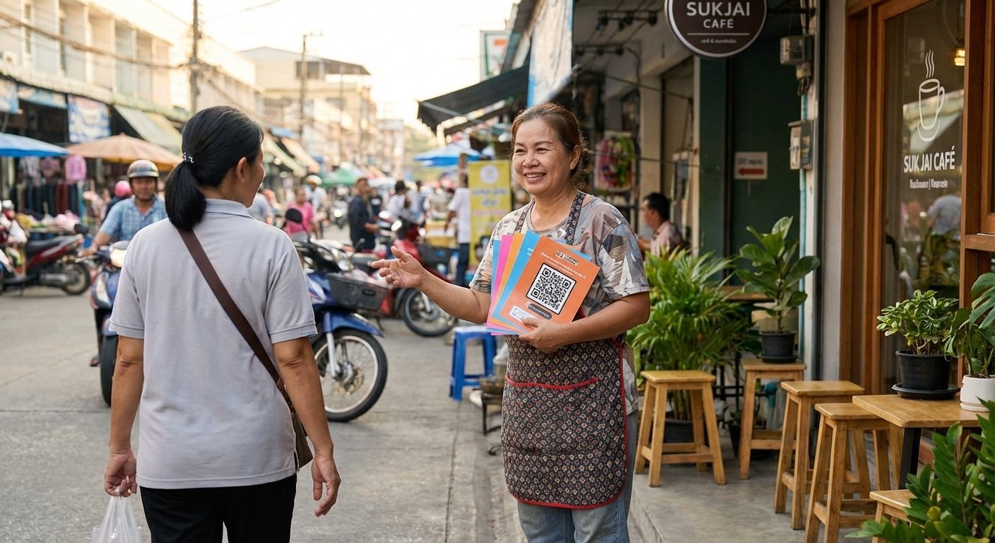 ยิงแอดแพงไม่ไหว? พลิกเกม 2026 ด้วย 'ใบปลิว' เจาะตลาดใกล้บ้านที่ AI แย่งลูกค้าไม่ได้ - offline-flyer-marketing-strategy-2026-local-sme