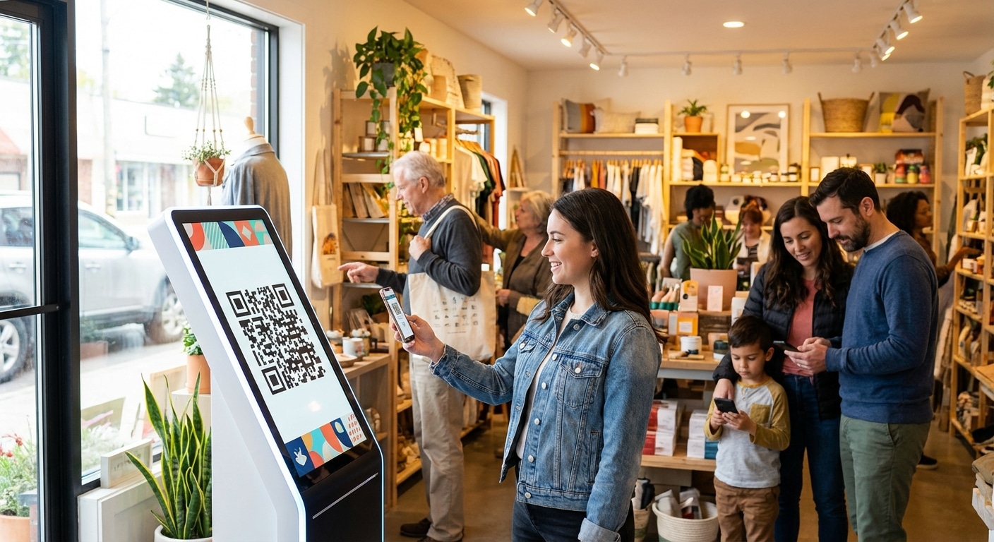 ปั้นยอดขายหน้าร้านด้วยป้ายโฆษณา O2O สแกนปุ๊บซื้อปั๊บ - offline-online-signage-marketing