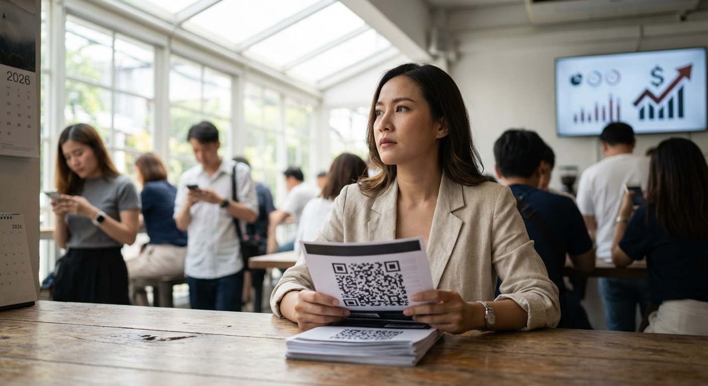 ยิงแอดแพง! พลิกเกมด้วย 'ใบปลิวติด QR' กลยุทธ์ O2O ดึงลูกค้าเข้า Line OA ปี 2026 - offline-to-online-marketing-strategy-flyer-qr-2026