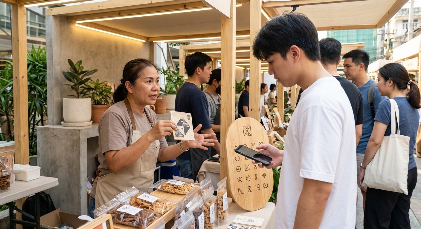 เทคนิคทำป้ายและนามบัตรดึงลูกค้า Offline สู่ Online 2026 - offline-to-online-print-marketing