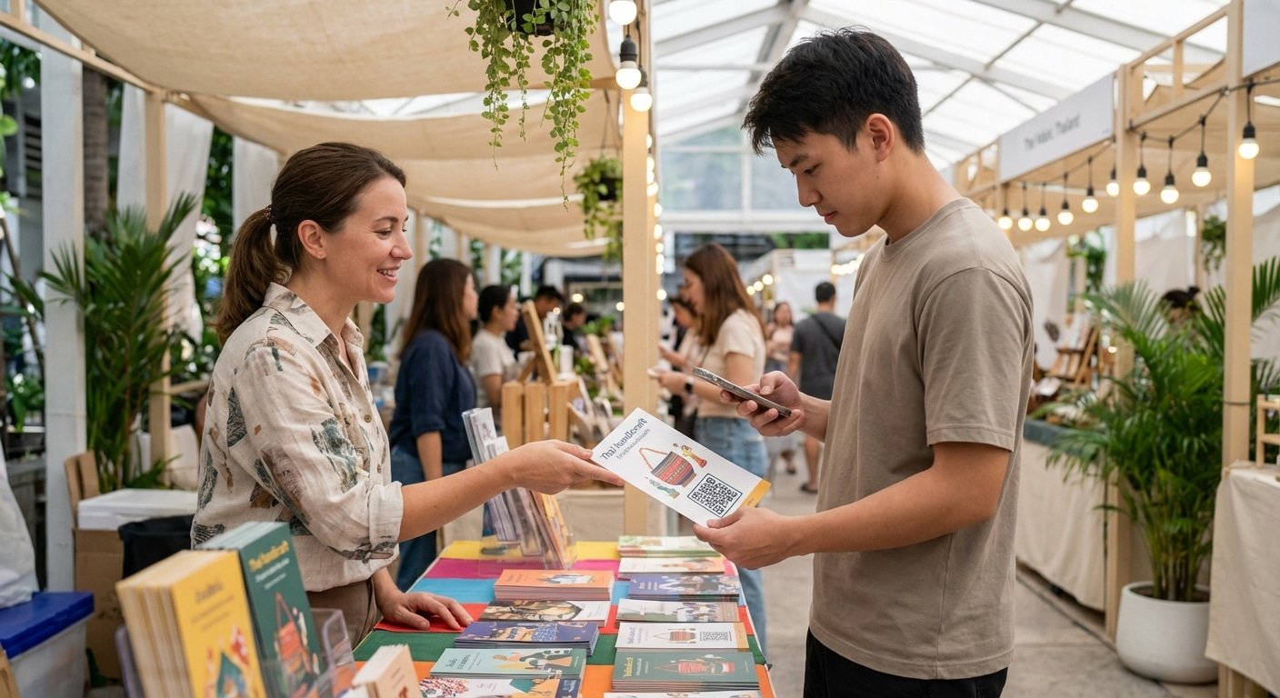 กลยุทธ์แผ่นพับติด QR Code ดึงลูกค้าออฟไลน์สู่ออนไลน์ 2026 - offline-to-online-print-marketing