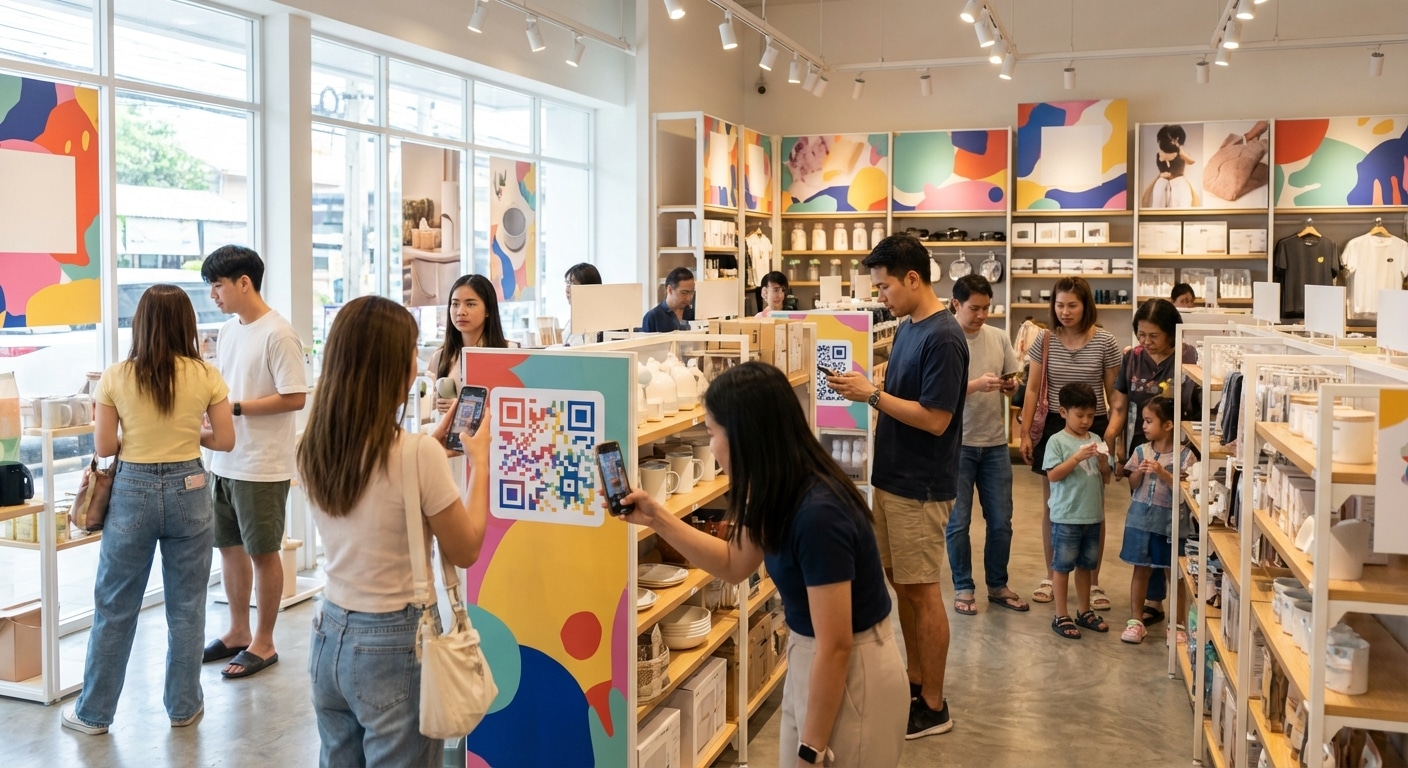 เทรนด์ 2026: กระตุ้นยอดขายหน้าร้านด้วยสื่อสิ่งพิมพ์ O2O - offline-to-online-print-marketing