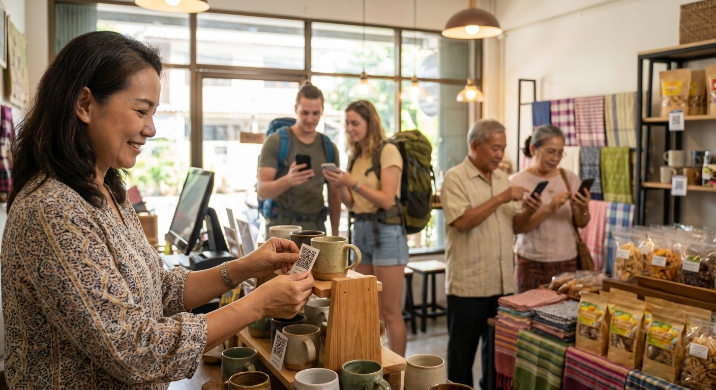 เคล็ดลับดึงลูกค้าออฟไลน์สู่ออนไลน์ ด้วยฉลากติดคิวอาร์โค้ด - offline-to-online-print-marketing