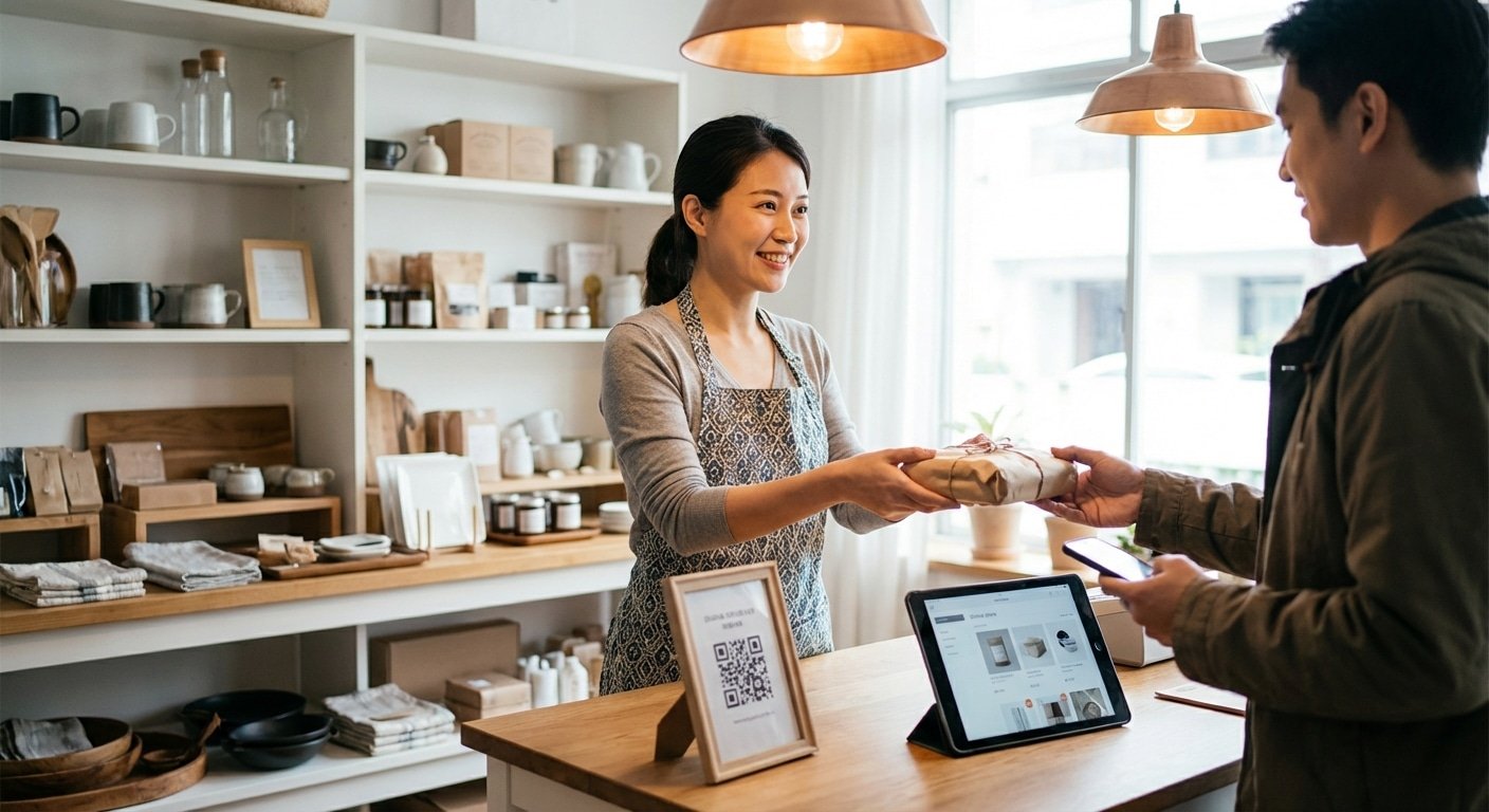 เชื่อมยอดขายหน้าร้านสู่ออนไลน์ ด้วยฉลากและป้าย QR Code - offline-to-online-qr-print