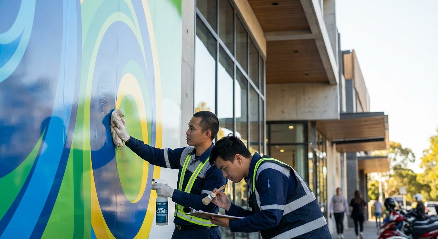 วิธีดูแลป้ายโฆษณาและป้ายไวนิลให้สีสด ทนแดดทนฝน - outdoor-signage-maintenance-tips