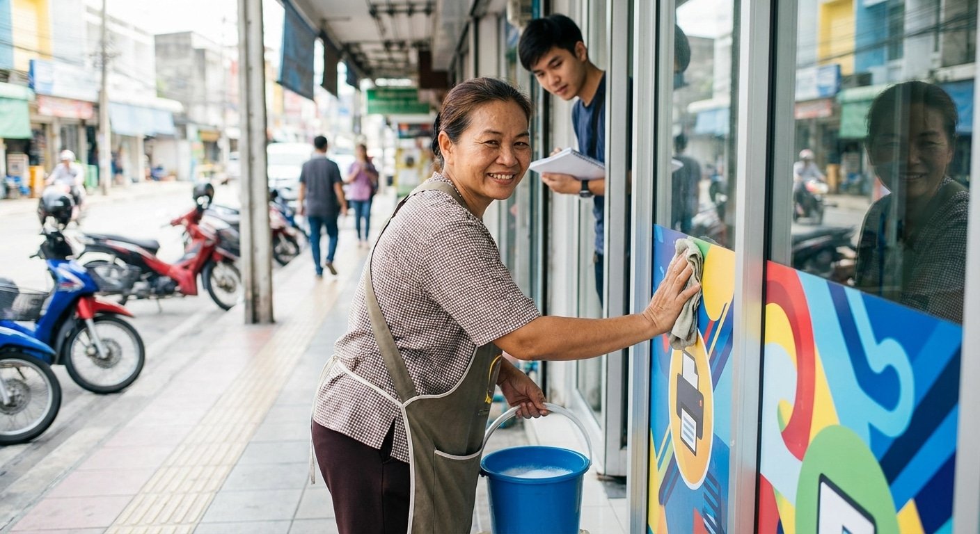วิธีดูแลป้ายโฆษณาหน้าร้านให้สีสด ทนแดดทนฝน ยืดอายุใช้งาน - outdoor-signage-maintenance-tips