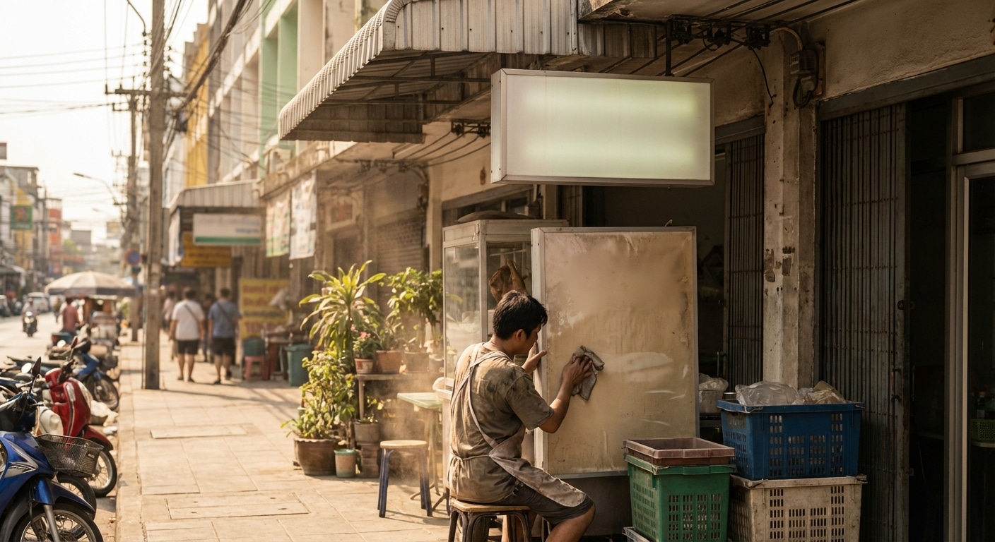 แดดเลียสีซีด? 5 วิธีดูแล 'ป้ายไวนิลและตู้ไฟ' ให้เหมือนใหม่ สู้ร้อนปี 2026 - outdoor-signage-maintenance-tips-thailand-summer-2026