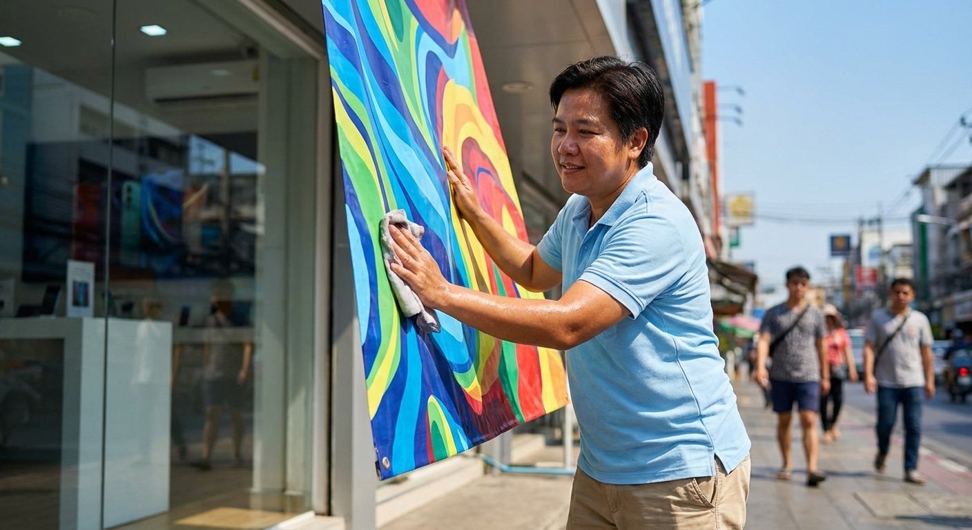 ทริคดูแลป้ายโฆษณาหน้าร้อน 2026 ให้สีสด ไม่ซีดจาง! - outdoor-signage-summer-maintenance