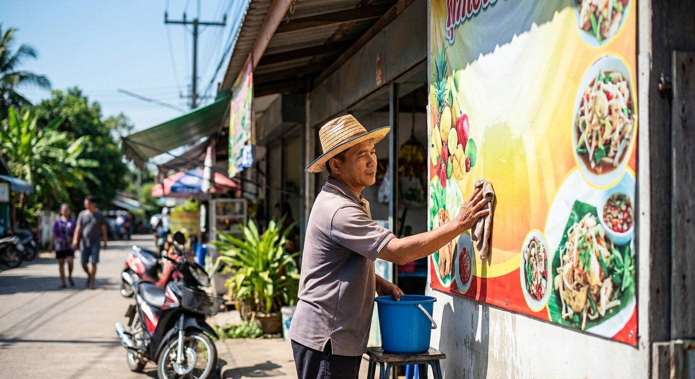 เคล็ดลับดูแลป้ายไวนิลกลางแจ้ง สีสด ทนแดดทนฝน - outdoor-vinyl-banner-maintenance