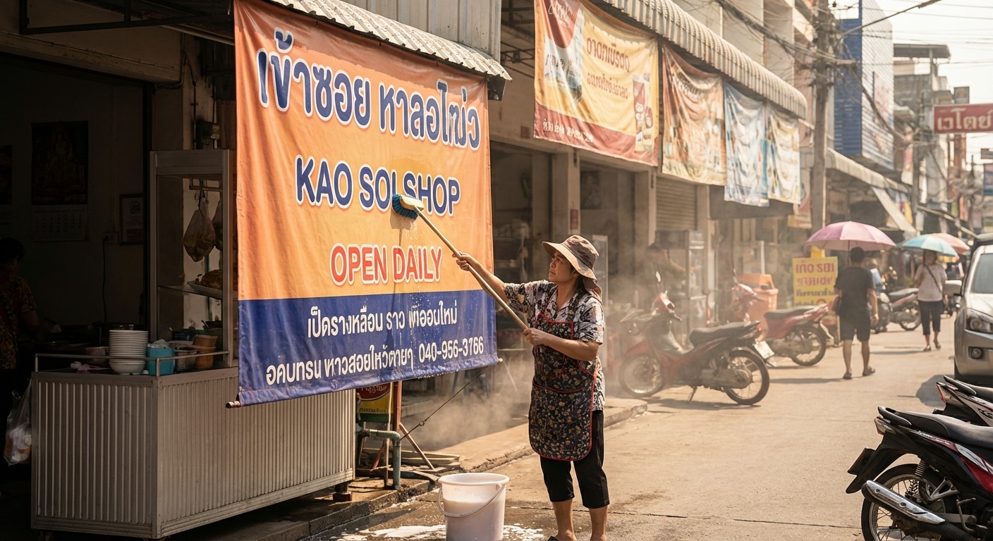 ป้ายไวนิลซีดไวต้องแก้! เทคนิคดูแล 'ป้ายโฆษณากลางแจ้ง' ให้สีสด ทนแดดเดือนมีนาฯ 2026 - outdoor-vinyl-banner-maintenance-guide-sun-protection-2026