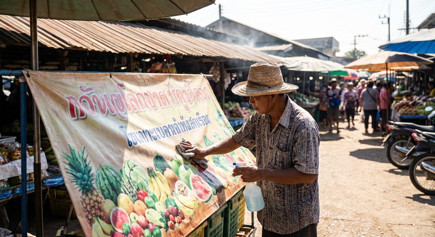 วิธีดูแลป้ายไวนิลสู้แดด 2026 ยืดอายุการใช้งานให้สีสด - outdoor-vinyl-sign-maintenance