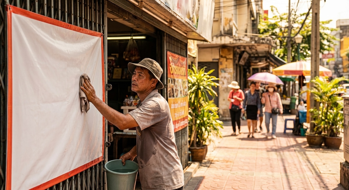 ป้ายซีด? 5 วิธีดูแล 'ป้ายไวนิล' ให้สีสด ทนแดดเมืองไทยปี 2026 - outdoor-vinyl-signage-maintenance-tips-2026