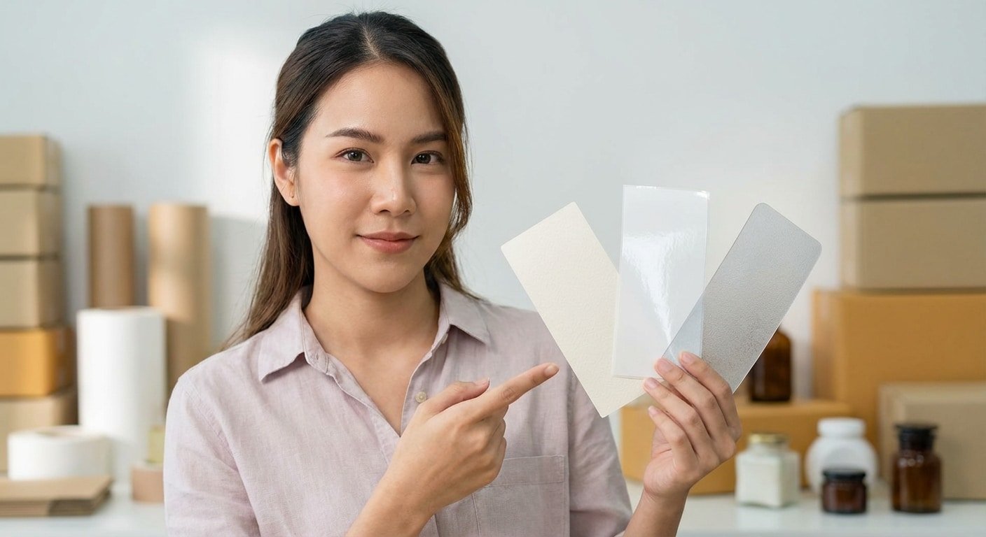 กระดาษ-PP-PVC ต่างกันยังไง? เลือกเนื้อสติ๊กเกอร์ให้ปังรับปี 2026 - paper-pp-pvc-sticker-comparison-guide-2026