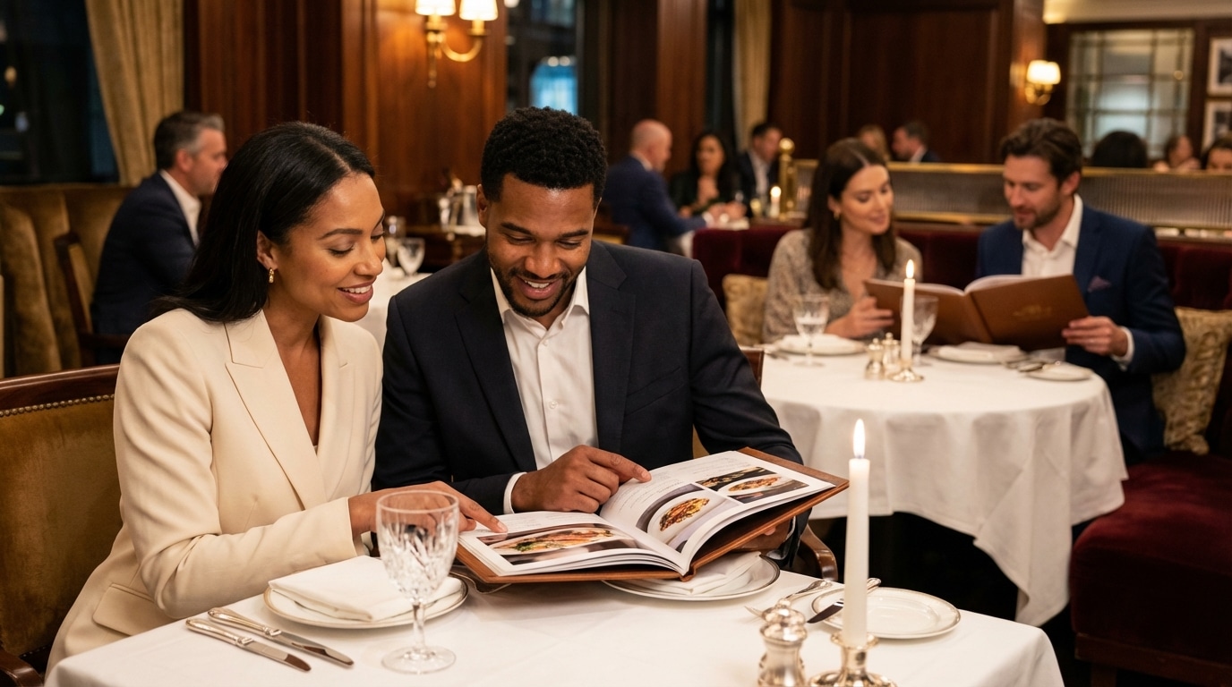 QR Code หลบไป! เผยสถิติปี 2026 'เมนูเล่ม' เพิ่มยอดสั่งอาหารแพงขึ้น 30% - physical-menu-vs-qr-code-sales-marketing-2026