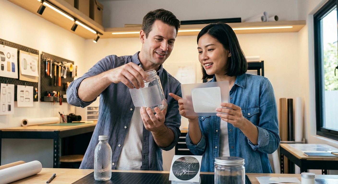 สติ๊กเกอร์ PP vs PVC ต่างกันยังไง? เลือกแบบไหนให้ปัง - pp-vs-pvc-sticker-guide