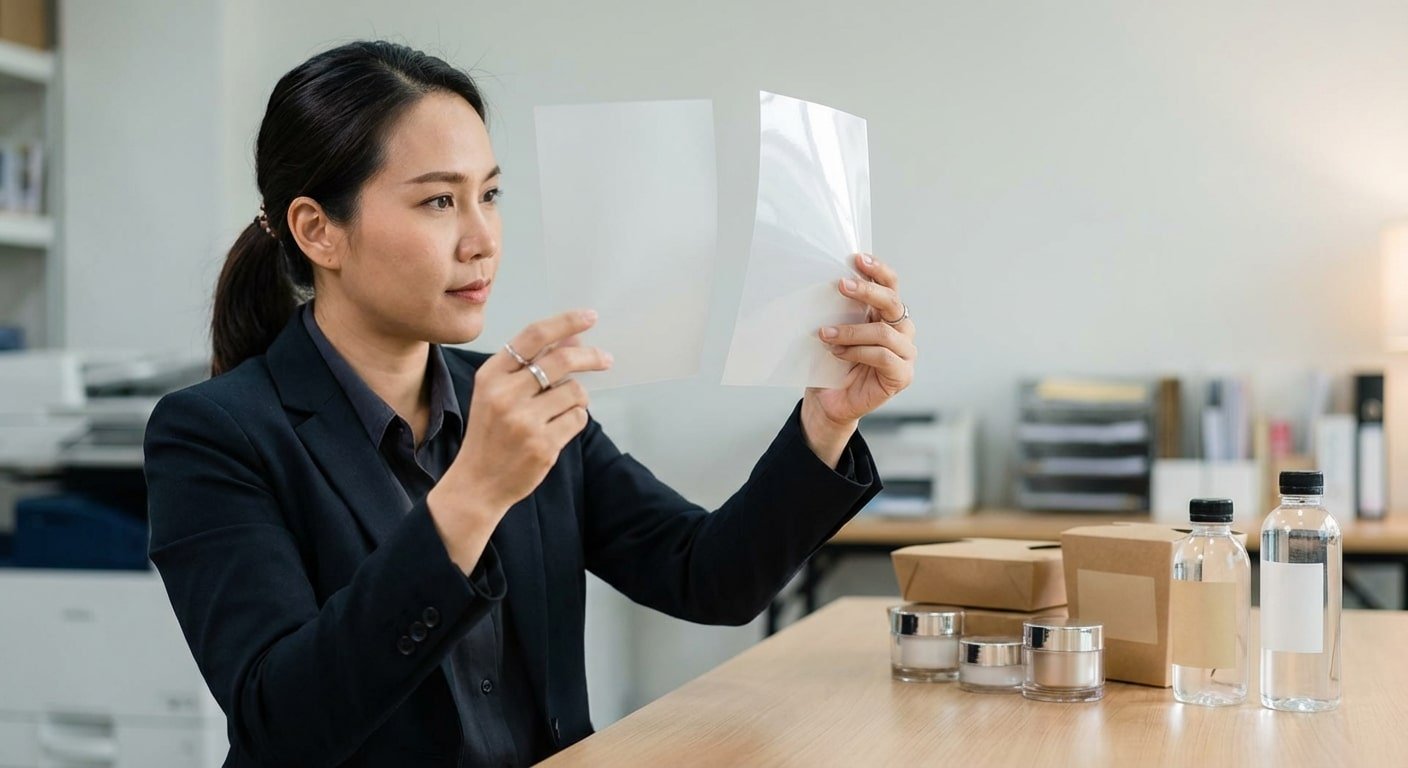 เจาะลึกสติ๊กเกอร์ PP vs PVC เลือกแบบไหนให้แพคเกจจิ้งดูแพง! - pp-vs-pvc-sticker-guide