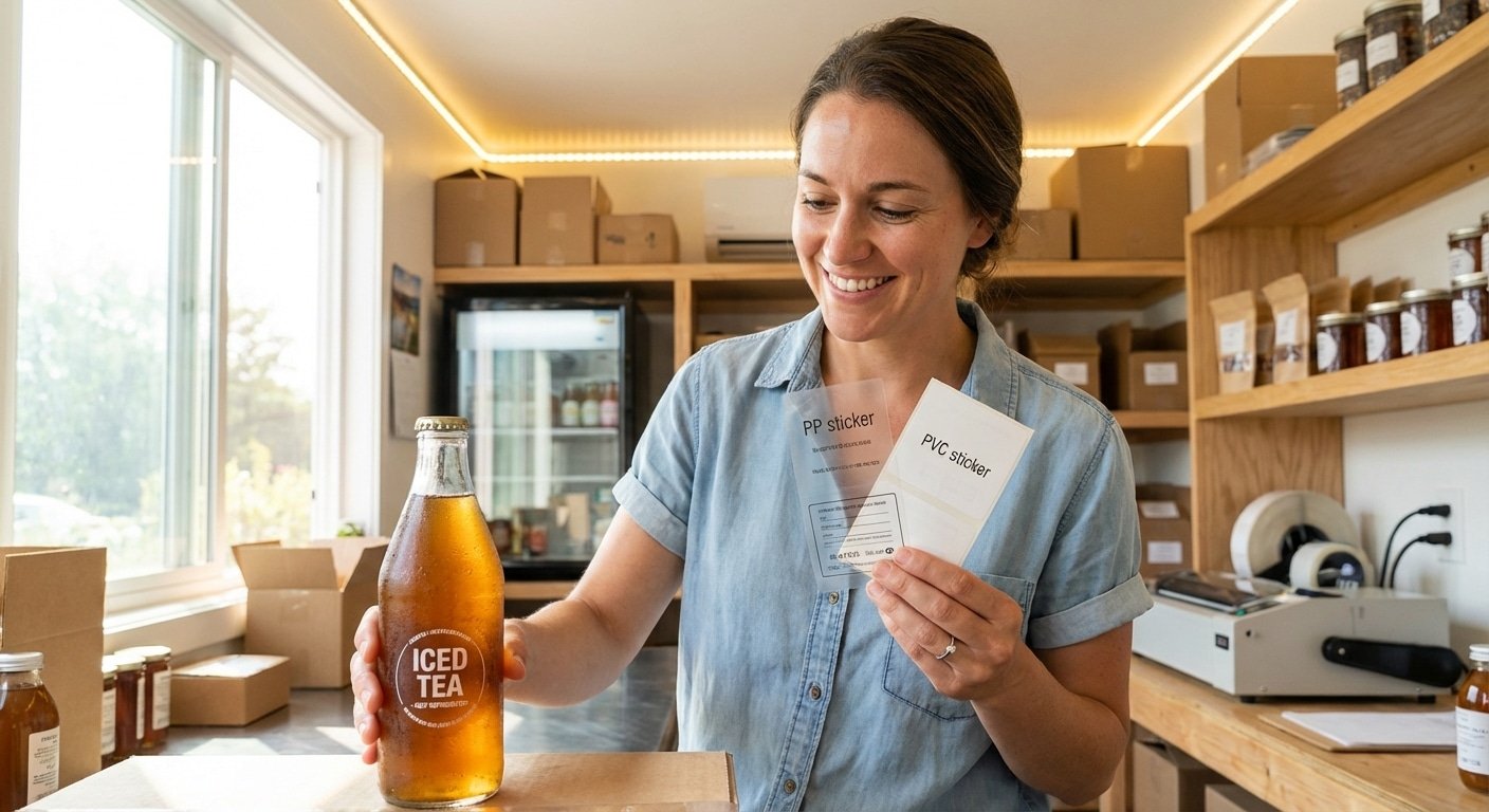 เลือกสติ๊กเกอร์ PP หรือ PVC? คู่มือทำฉลากกันน้ำรับซัมเมอร์ - pp-vs-pvc-waterproof-sticker