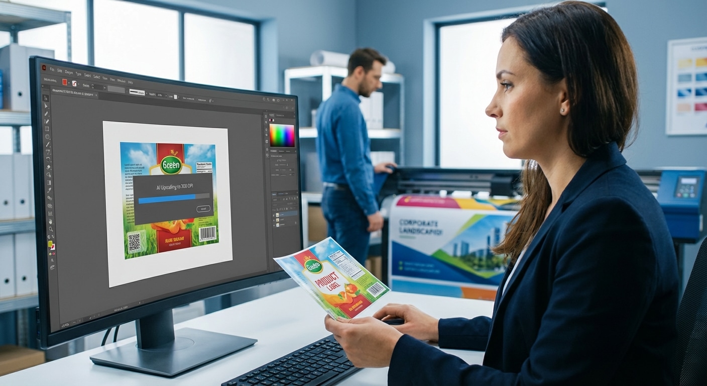 รูป AI พิมพ์แล้วเบลอ? 3 วิธีขยายภาพให้คมชัด 300 DPI ฉบับปี 2026 - printing-ai-images-upscale-guide-2026
