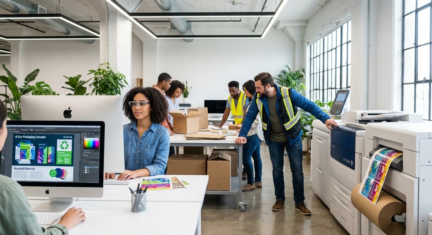 เทรนด์สิ่งพิมพ์ 2026! ผสาน AI ออกแบบคู่แพ็กเกจจิ้งรักษ์โลก - printing-trend-ai-eco-2026