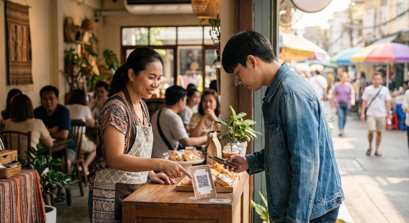 กลยุทธ์เพิ่มยอดขายด้วยสติ๊กเกอร์และป้าย QR Code หน้าร้าน - qr-code-sticker-sign-marketing