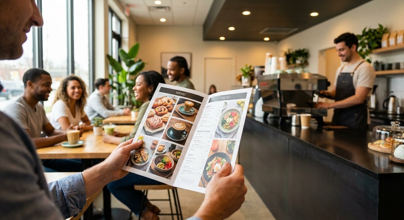 ทริคจัดหน้าเมนูอาหาร ดึงดูดลูกค้าสั่งเพิ่ม ยอดขายพุ่ง - restaurant-menu-design-tips