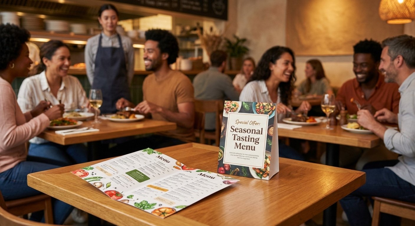 เทคนิคทำเมนูร้านอาหาร 2026: ใช้สื่อสิ่งพิมพ์กระตุ้นยอดขาย - restaurant-menu-marketing-tips
