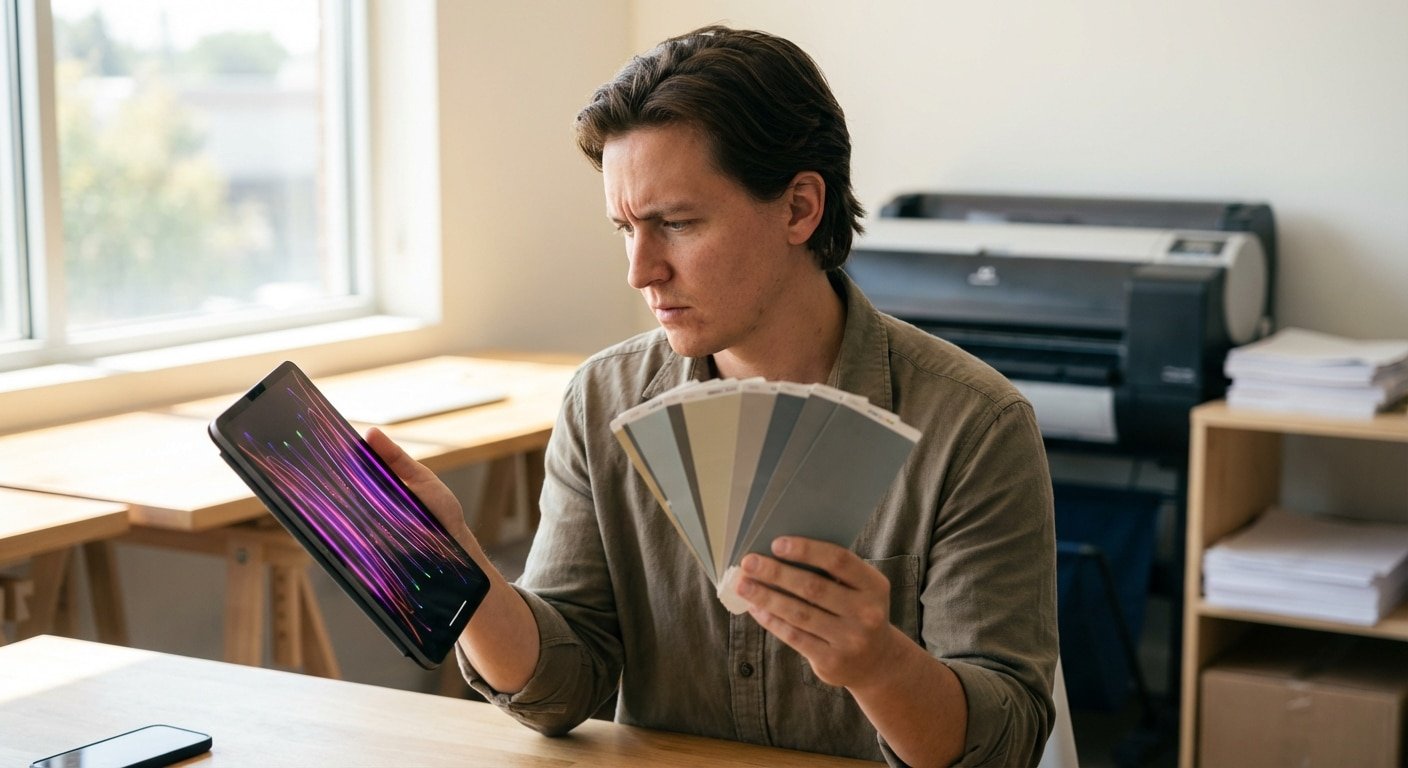 ออกแบบใน iPad สีสดจี๊ด พิมพ์จริงทำไมหมอง? ไขปริศนา 'RGB vs CMYK' ที่มือใหม่ต้องรู้ก่อนส่งไฟล์ - rgb-vs-cmyk-print-color-guide-2026