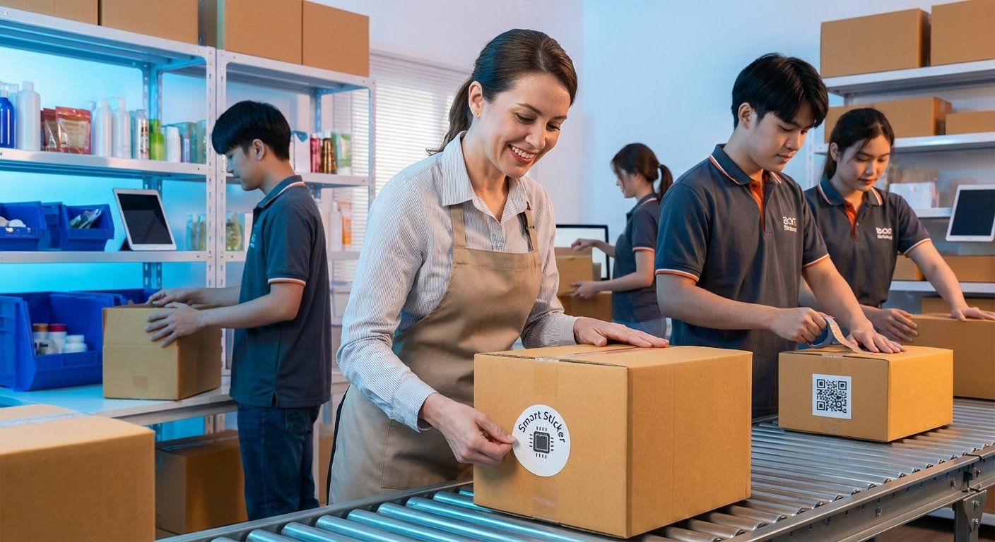 ค่าแอดแพง? สู้ด้วย 'Smart Sticker' เปลี่ยนกล่องพัสดุเป็นช่องทางขายปี 2026 - smart-sticker-packaging-marketing-2026