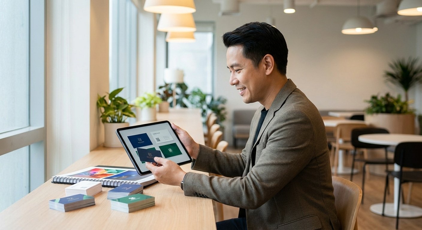 ทริคออกแบบโลโก้-นามบัตร 2026! อัปเกรดแบรนด์ SME ให้ดูโปร - sme-logo-business-card-design