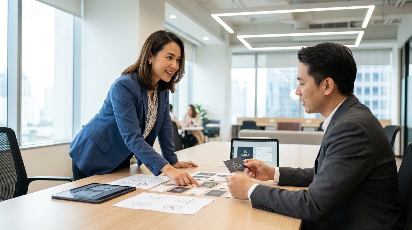 ทริคออกแบบโลโก้และนามบัตร สร้างแบรนด์ SME ให้ปังยุค 2026 - sme-logo-business-card-design