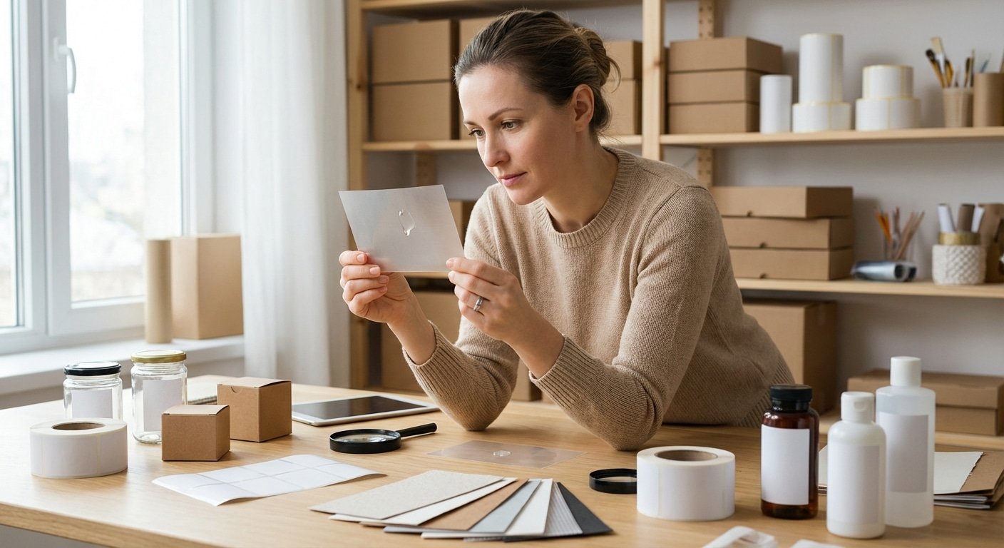 คัมภีร์เลือกสติ๊กเกอร์ 2026! วัสดุไหนเหมาะกับสินค้า SME - sme-sticker-material-guide