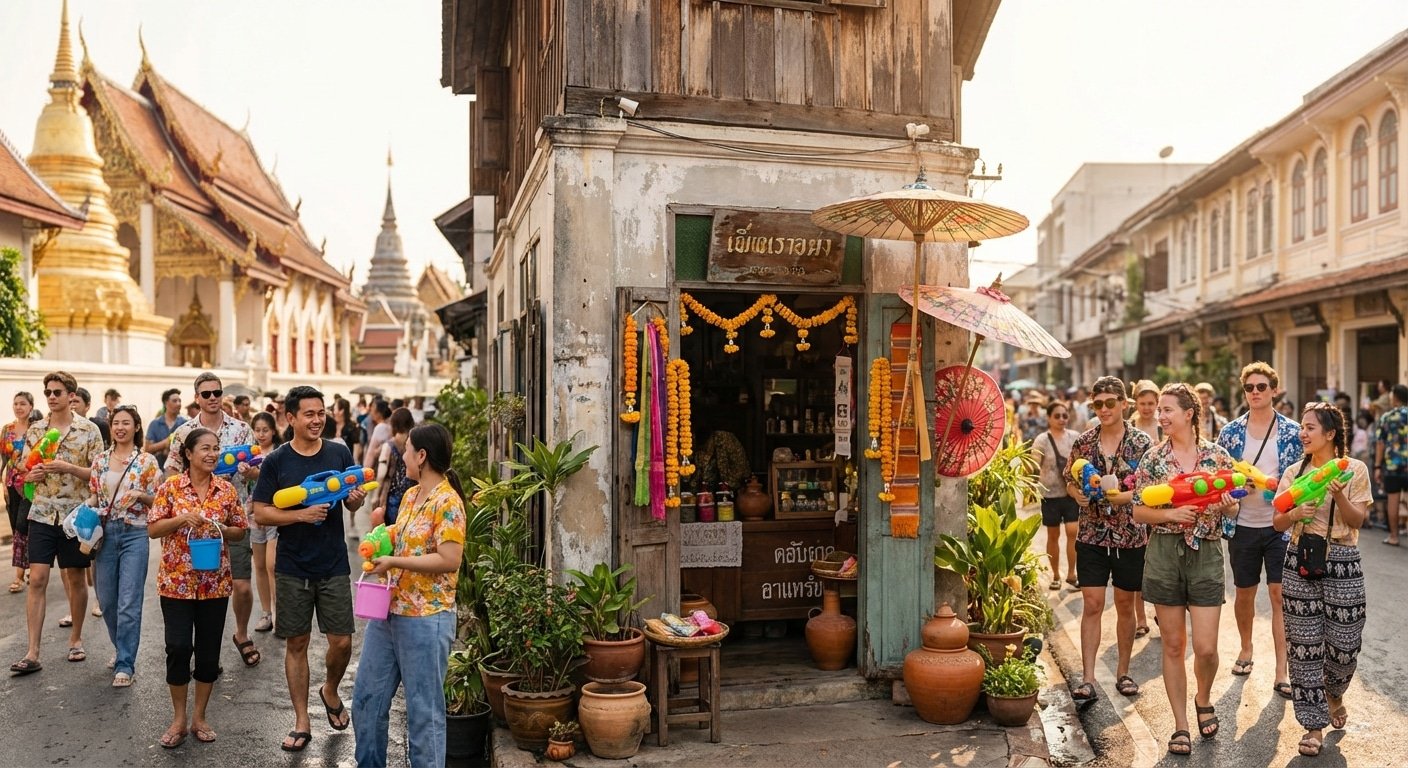 ทำป้ายหน้าร้านรับสงกรานต์ 2026 ดึงดูดลูกค้าเข้าร้าน - songkran-storefront-sign-marketing-2026