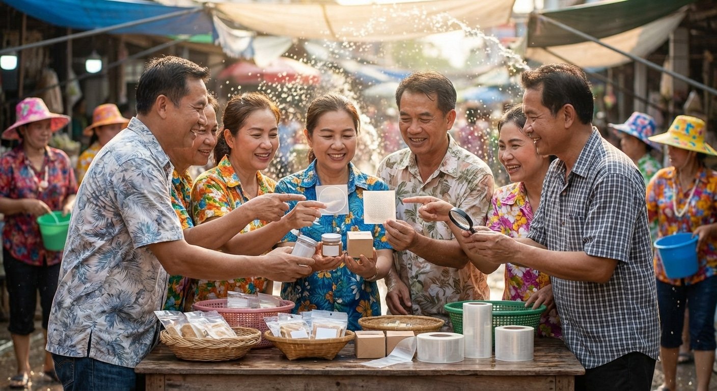 รับมือสงกรานต์ 2026! เลือกสติ๊กเกอร์กันน้ำ PP หรือ PVC ดี? - songkran-waterproof-sticker-material