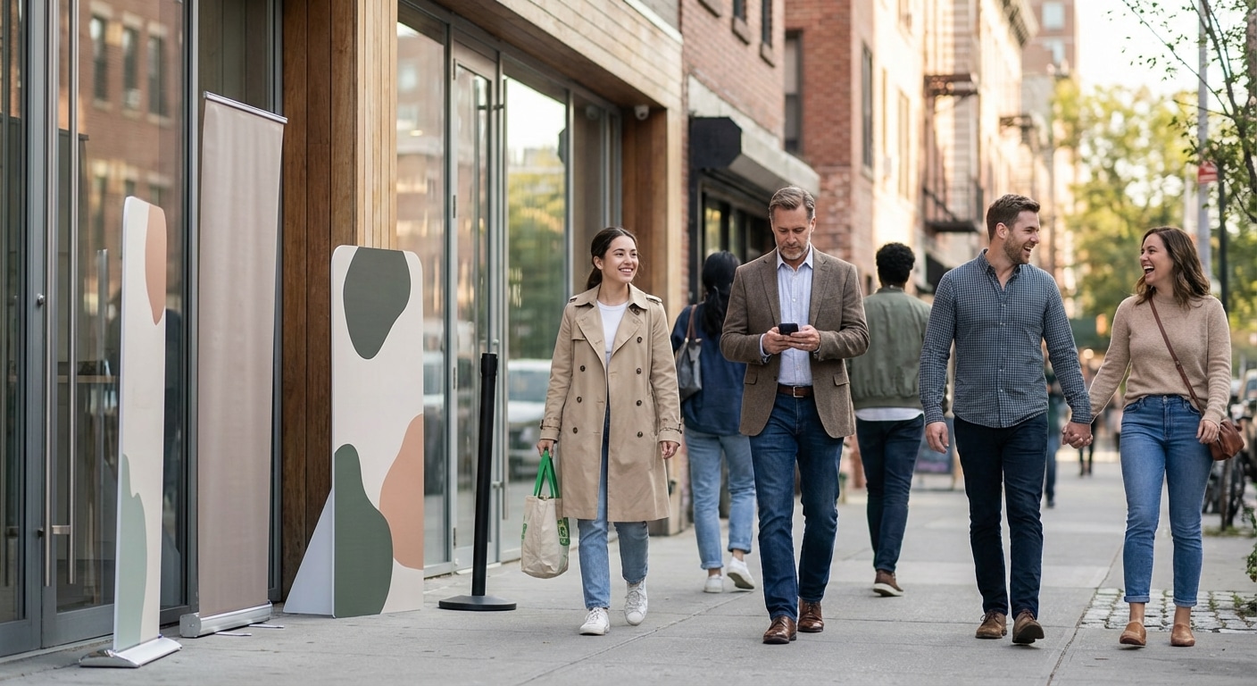 ป้ายสแตนดี้ & โรลอัพ ดึงดูดลูกค้าหน้าร้านยังไงให้ยอดพุ่ง! - standee-rollup-marketing-tips