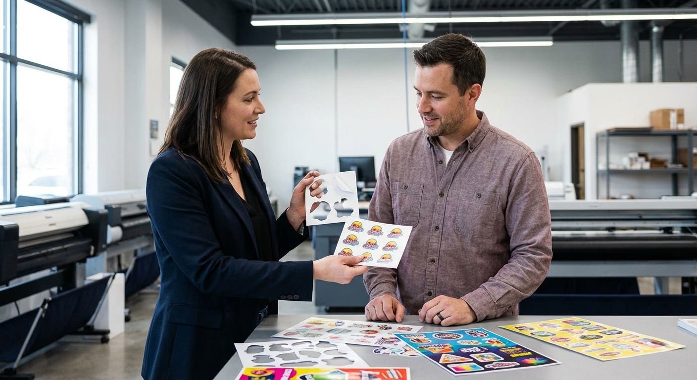 ไดคัทสติ๊กเกอร์แบบไหนดี? เจาะลึก Die-Cut vs Kiss-Cut - sticker-diecut-vs-kisscut