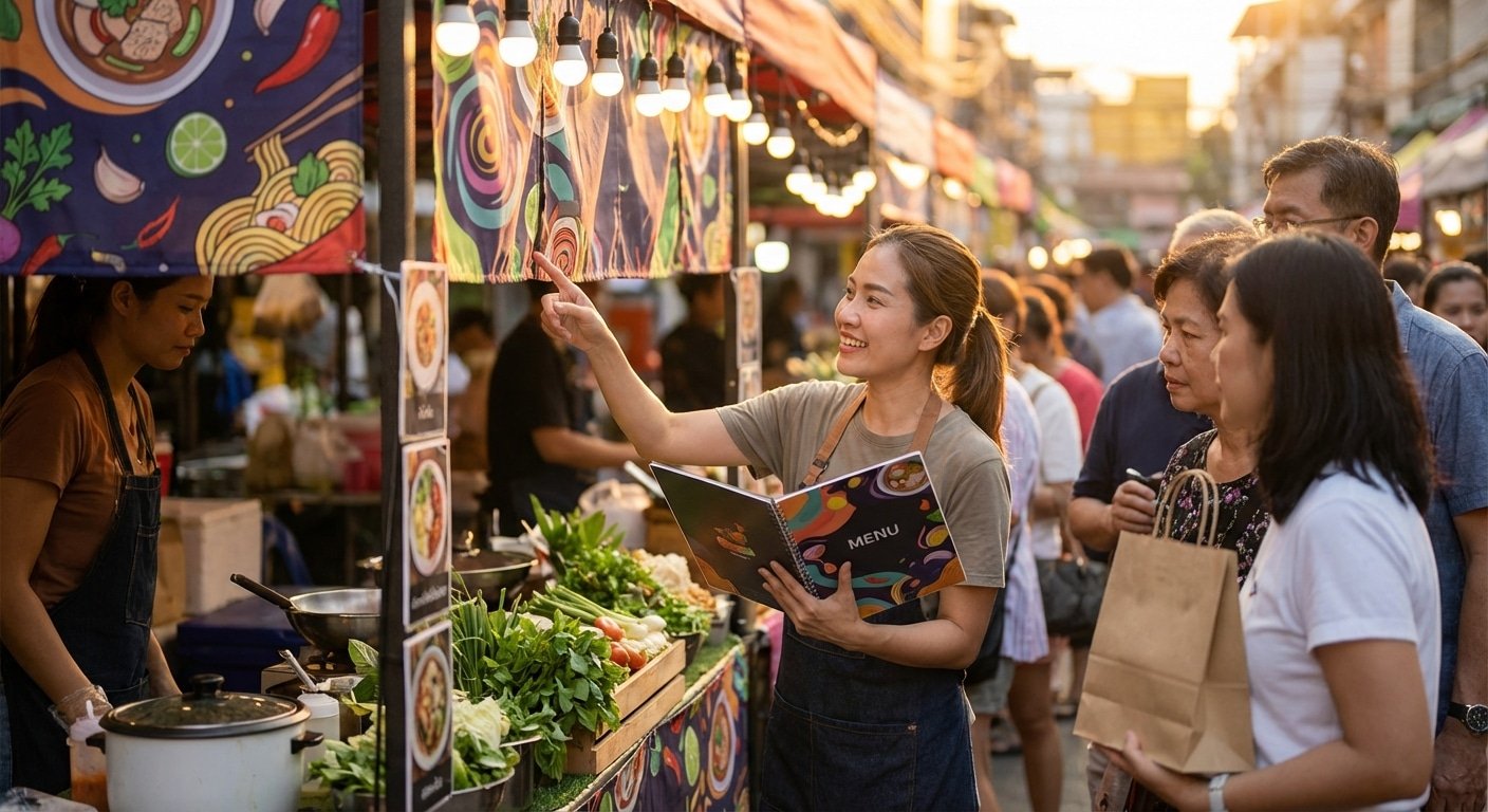 ทริคจัดหน้าร้านด้วยป้ายโฆษณาและเมนู ดึงดูดลูกค้าอัปยอดขาย - storefront-signage-menu-marketing