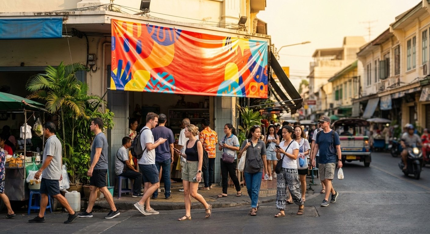 กลยุทธ์ป้ายหน้าร้าน 2026 ดึงลูกค้าด้วยป้ายไวนิลสีสด - storefront-vinyl-sign-strategy