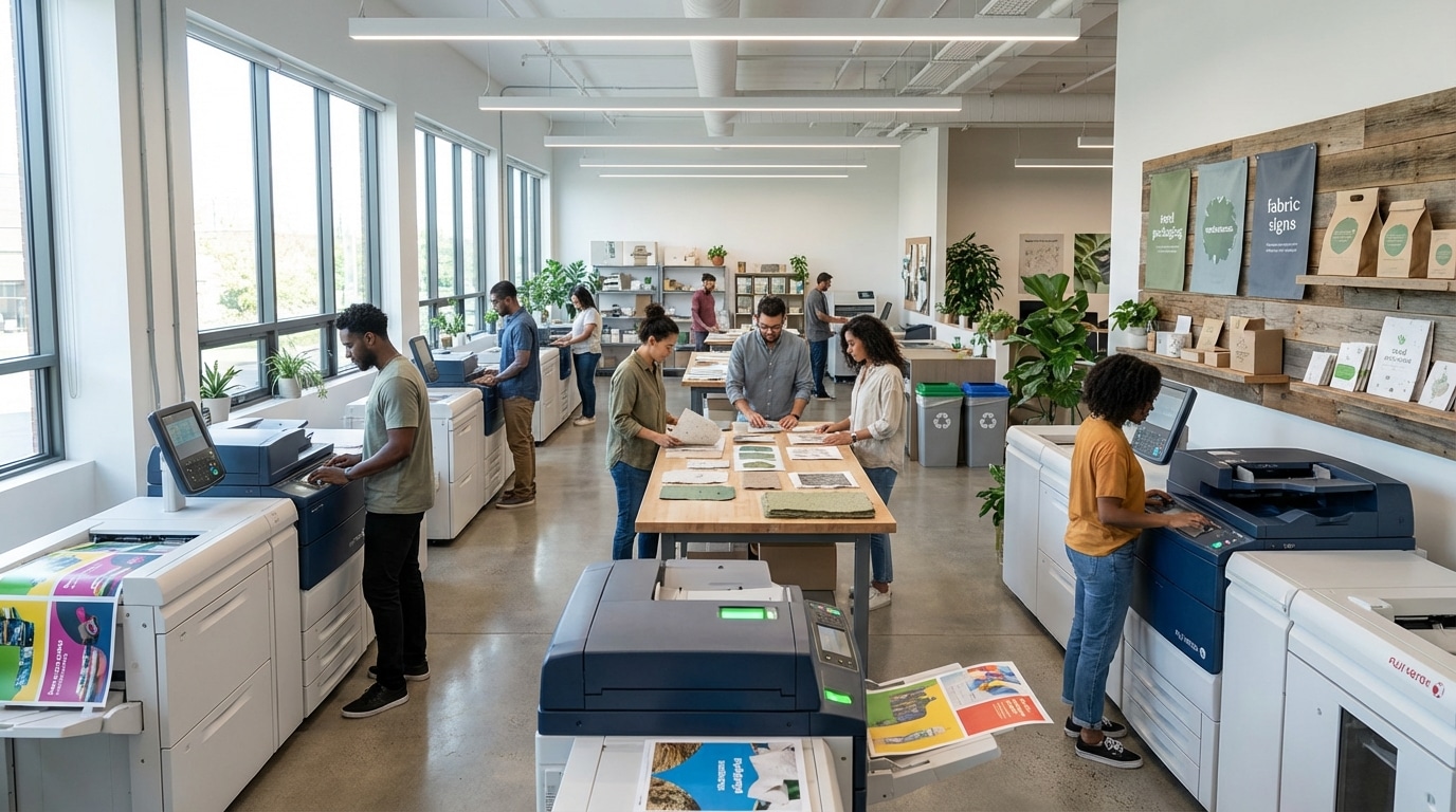 เทรนด์สิ่งพิมพ์ 2026! นวัตกรรมรักษ์โลกที่ร้าน SME ต้องรู้ - sustainable-printing-trend-2026