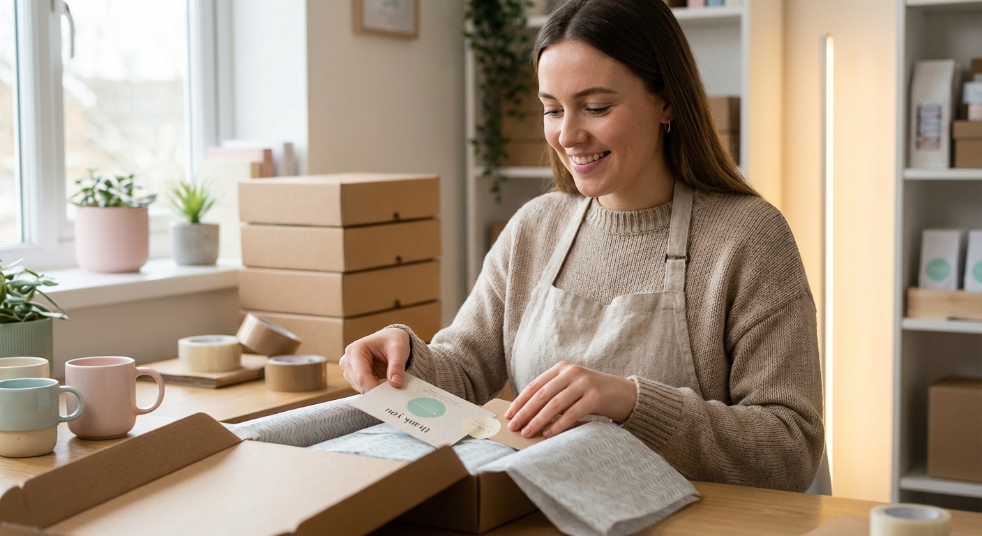 ทริคเพิ่มยอดซื้อซ้ำ! ด้วยการ์ดขอบคุณและสติ๊กเกอร์ติดกล่อง - thank-you-card-sticker-marketing