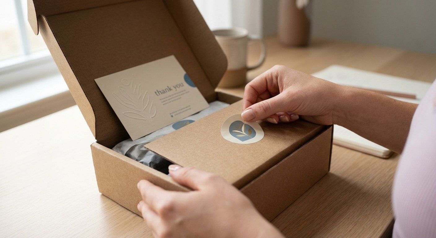 ทริคสร้าง Unboxing Experience 2026 ด้วยสติ๊กเกอร์และนามบัตร - unboxing-experience-branding-trend