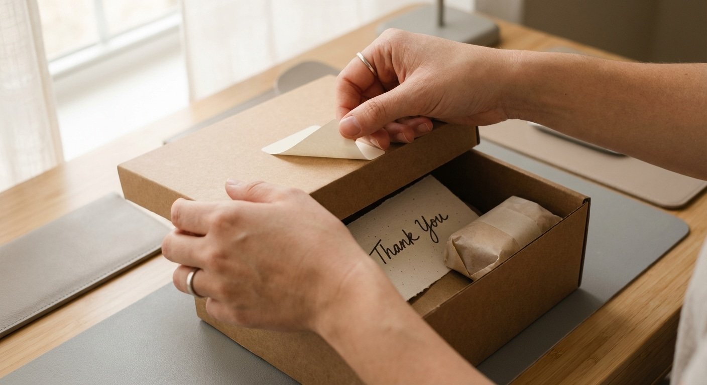 กลยุทธ์ Unboxing 2026: ดันยอดขายด้วยสติ๊กเกอร์และนามบัตร - unboxing-strategy-sticker-business-card