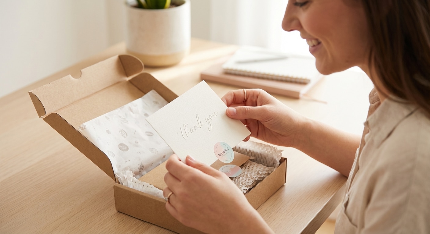 เพิ่มยอดซื้อซ้ำ! ทริคสร้าง Unboxing ด้วยการ์ดขอบคุณ - unboxing-thank-you-card-tips