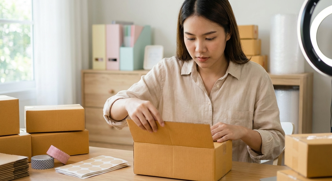 สติ๊กเกอร์ขอบคุณ: ทริค Unboxing เพิ่มยอดรีวิว 5 ดาวให้ SME - unboxing-thank-you-sticker-marketing