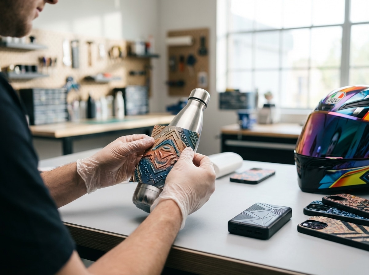 เจาะลึกเทคโนโลยี 'UV DTF' แห่งปี 2026 งานพิมพ์นูน 3 มิติ ติดได้ทุกวัสดุ ไม่ง้อความร้อน - uv-dtf-printing-technology-hard-surface-2026