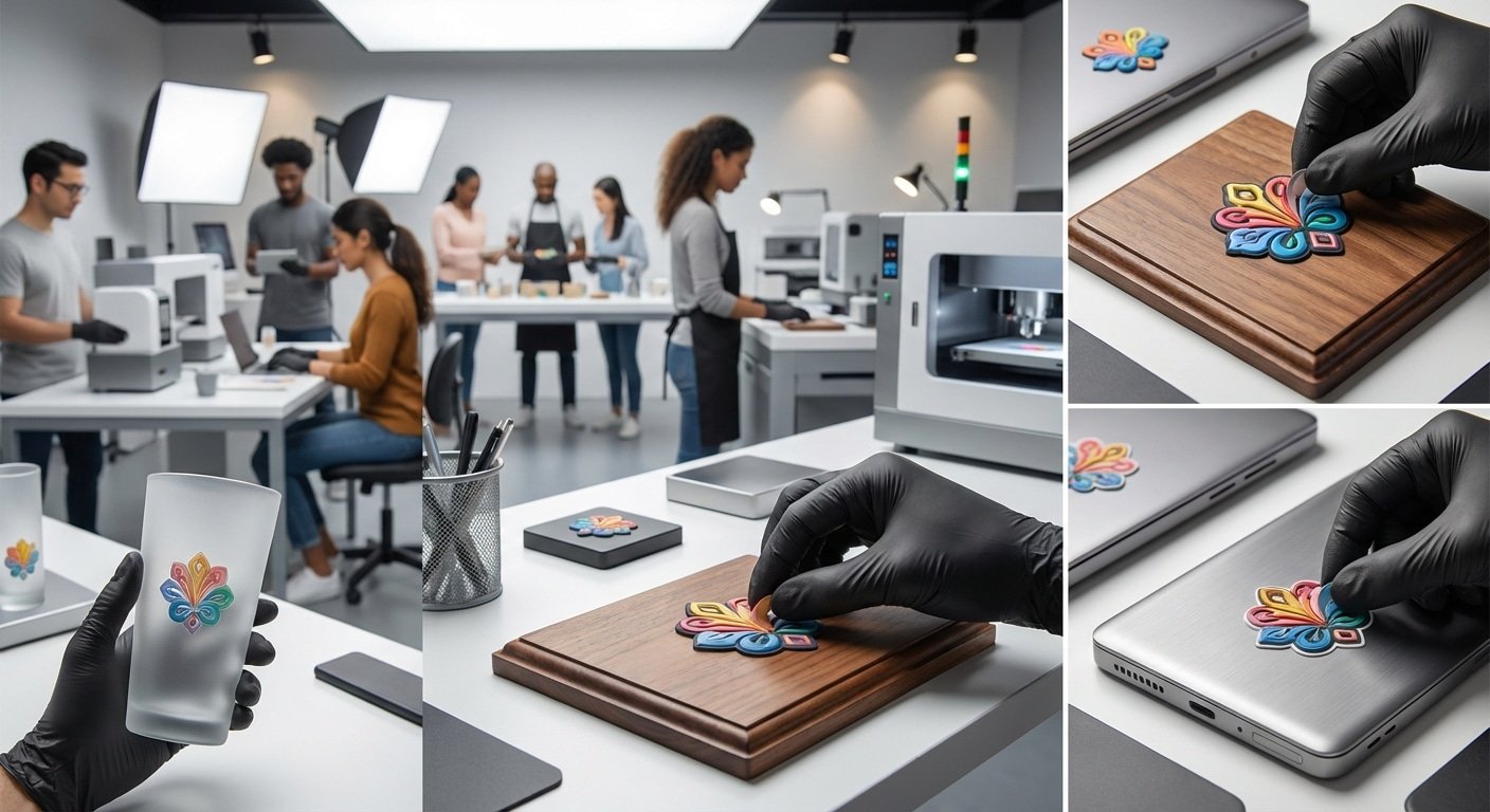 มาแรง 2026! 'UV DTF' สติ๊กเกอร์นูน 3D ติดแก้ว-ไม้-เหล็ก ไม่ง้อบล็อก - uv-dtf-sticker-technology-trend-2026