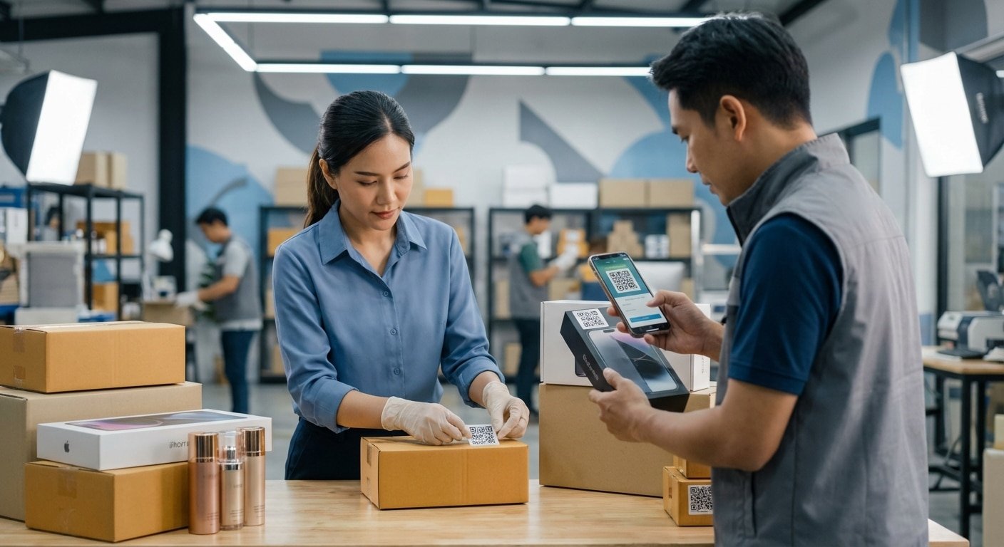 หยุดของปลอม! พิมพ์สติ๊กเกอร์ 'QR Code รันเลขไม่ซ้ำ' (VDP) ตัวช่วย SME เช็กสินค้าแท้ปี 2026 - variable-data-printing-vdp-unique-qr-sticker-2026