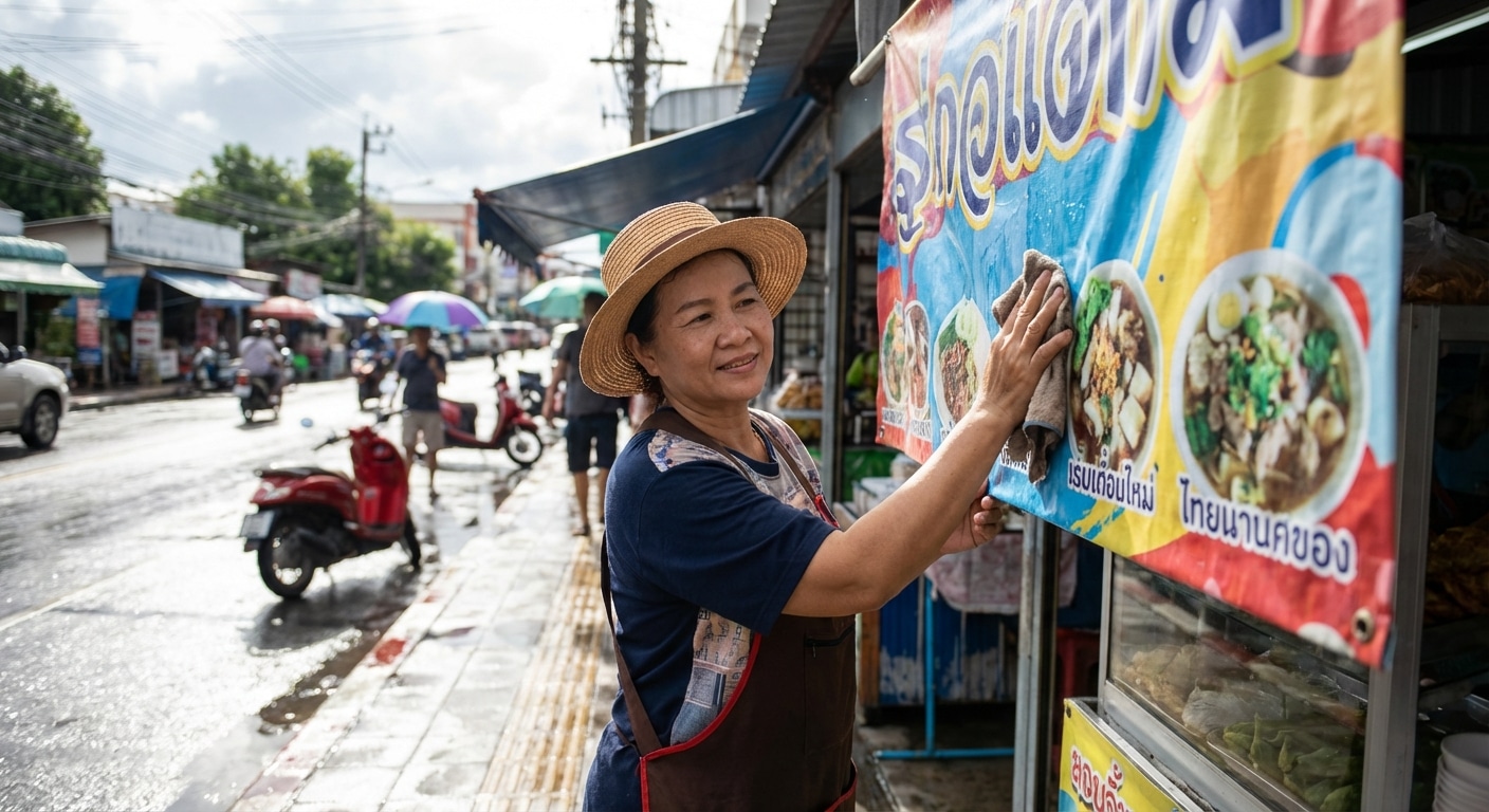 วิธีดูแลป้ายไวนิลหน้าร้านให้สีสด ทนแดดทนฝน ยืดอายุการใช้งาน - vinyl-banner-maintenance-tips